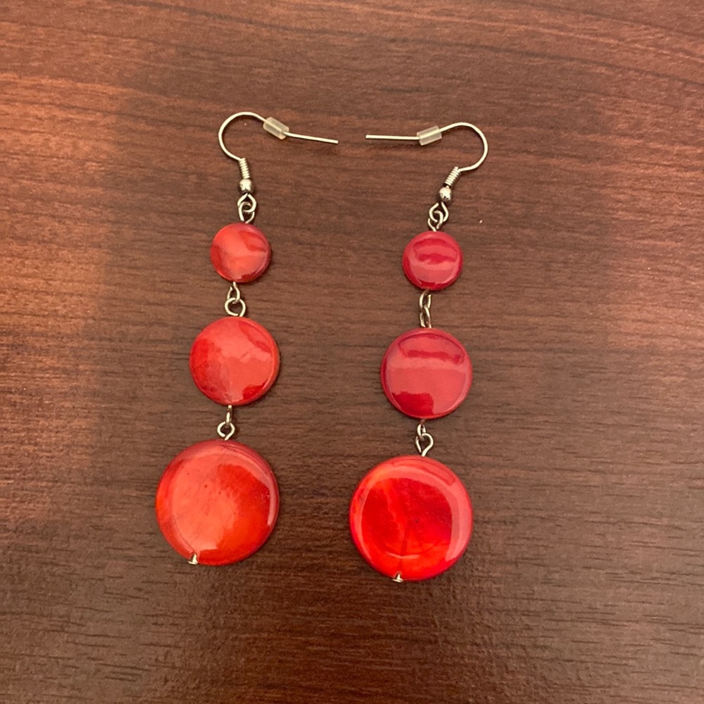 Red earrings